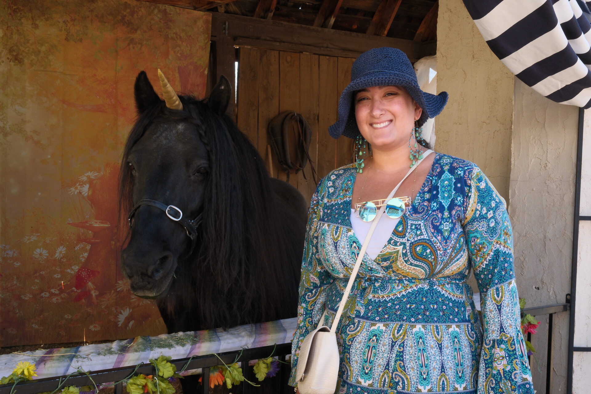 A truly magical and whimsical moment: Mighty Bunkin' encounters a noble unicorn.