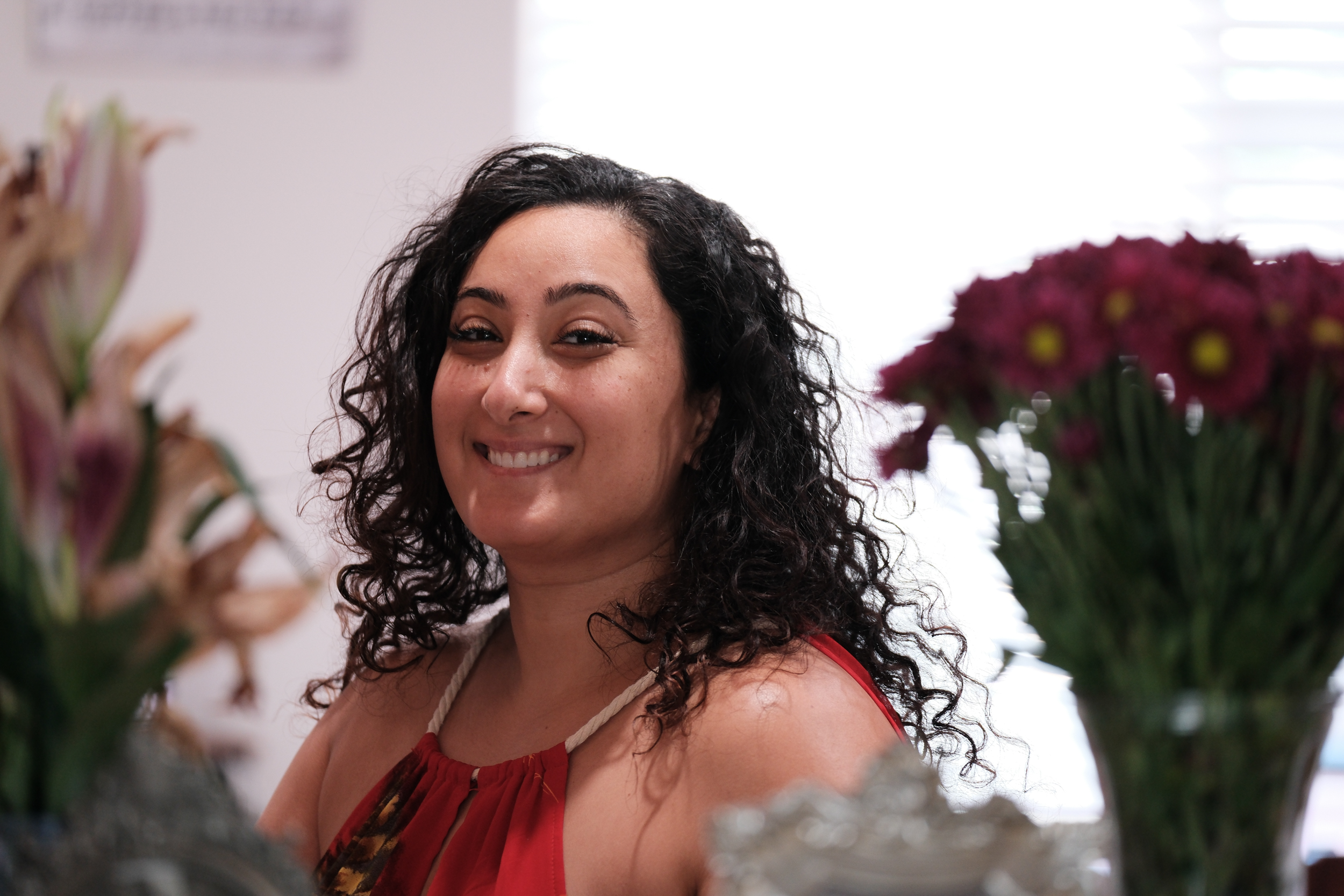 Another joyful portrait of Bunkin' surrounded by flowers.