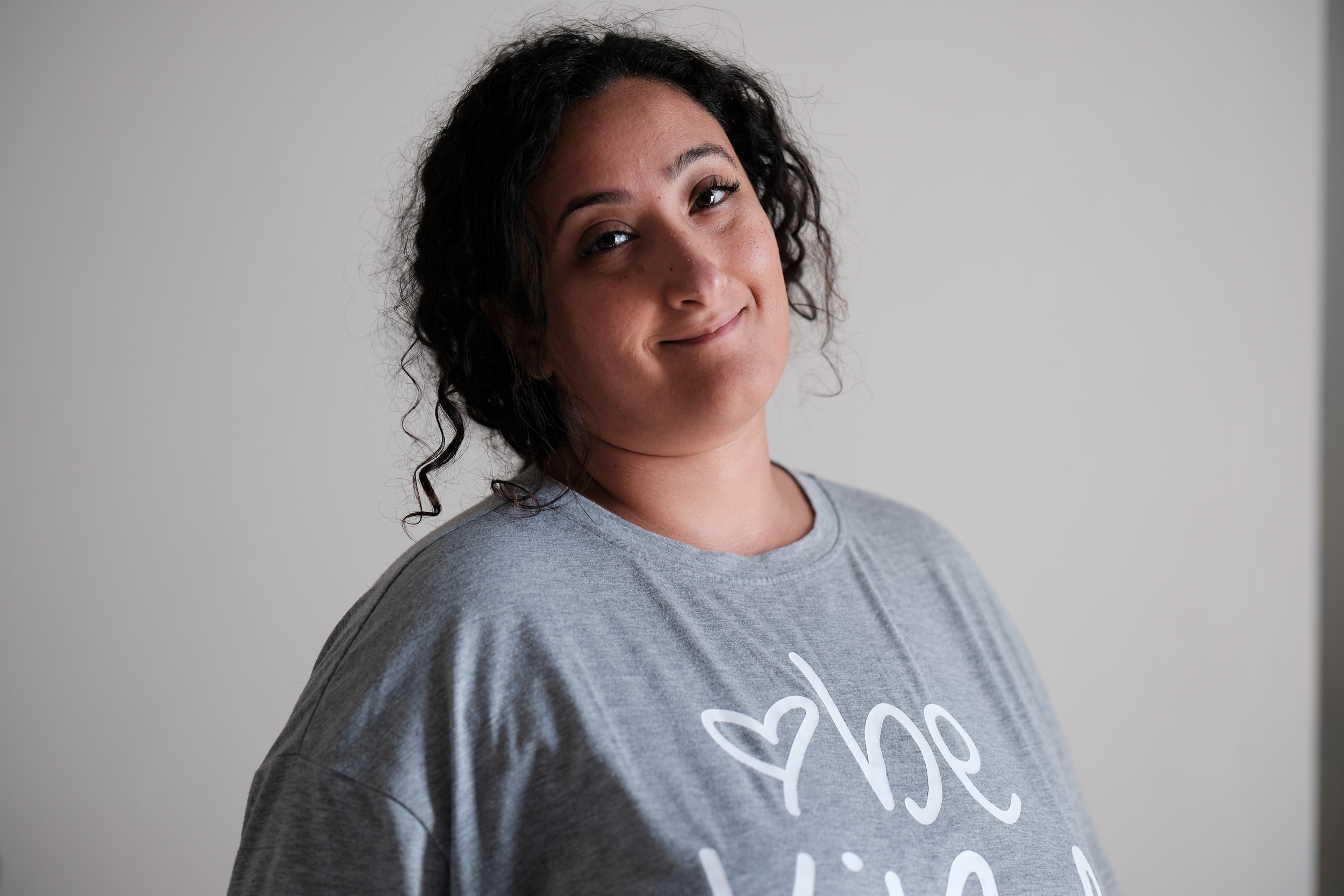 Bunkin' embodying her 'Be Kind' motto with a gentle and warm smile.