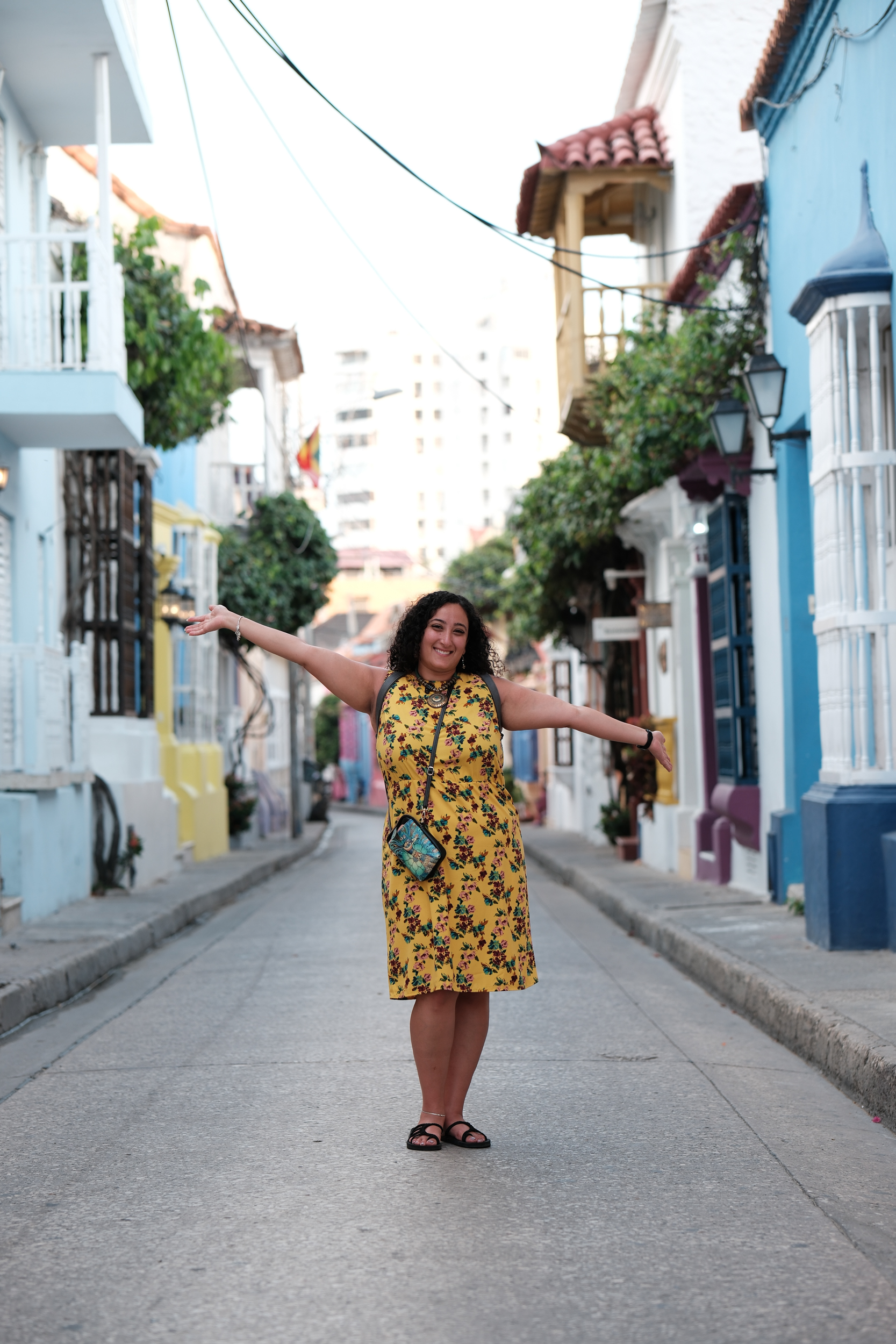 Bunkin's happiness is wonderfully contagious as she explores the historic alleys of Cartagena.