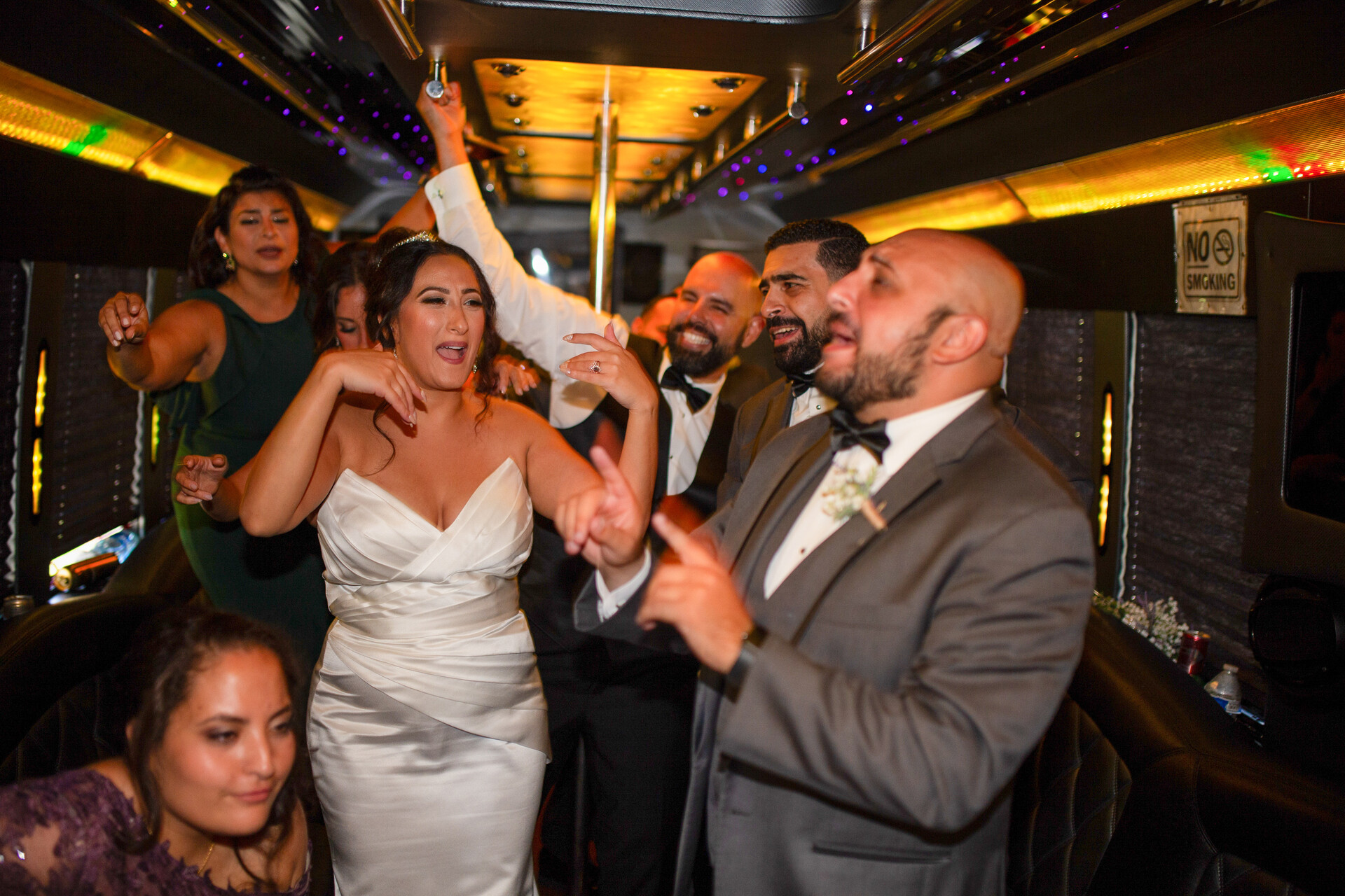 Bunkin' leading the fun and laughter at the vibrant wedding reception party.