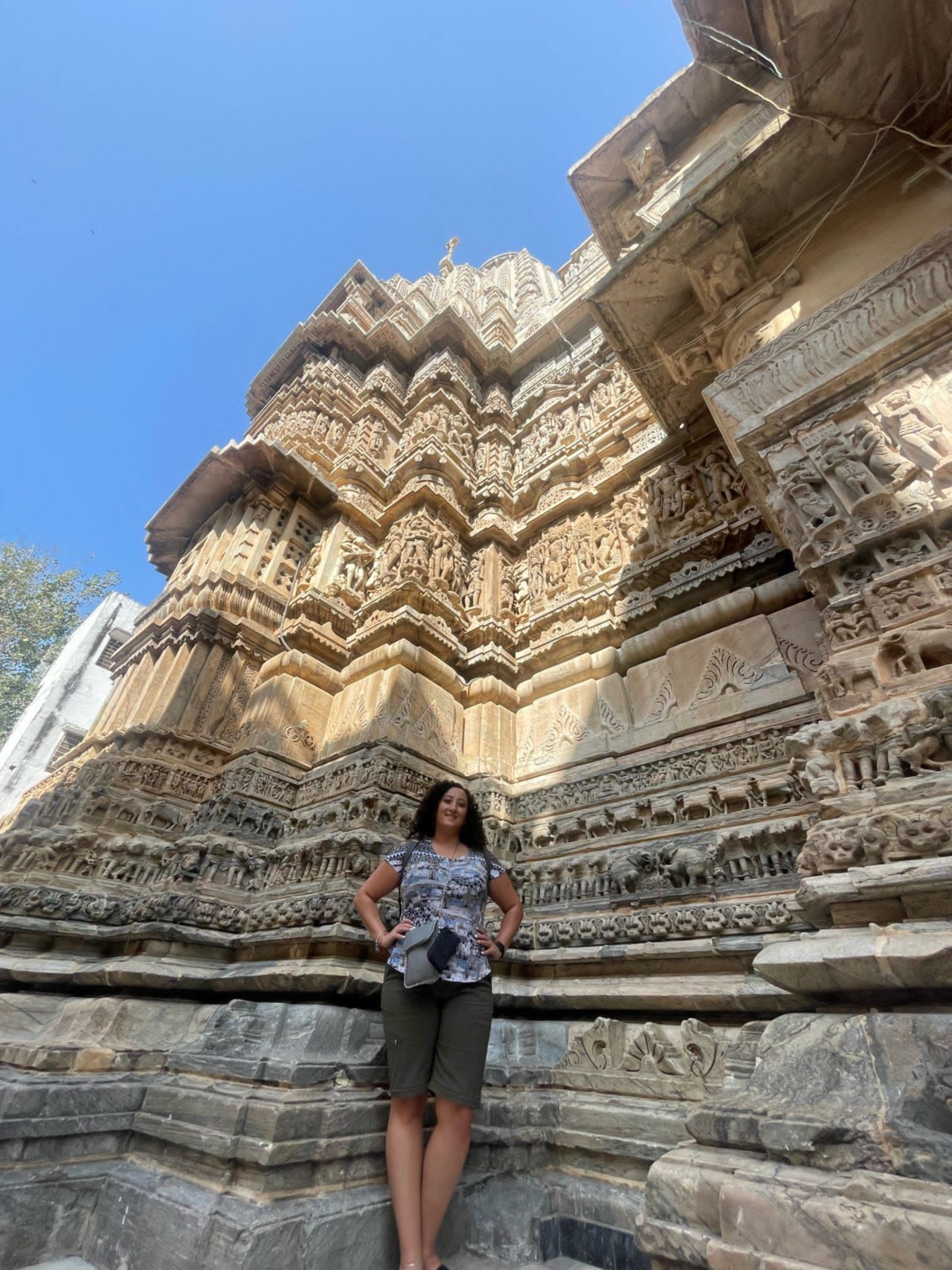 Mighty Bunkin' standing in awe at the base of the awe-inspiring Jagdish Temple in Udaipur.
